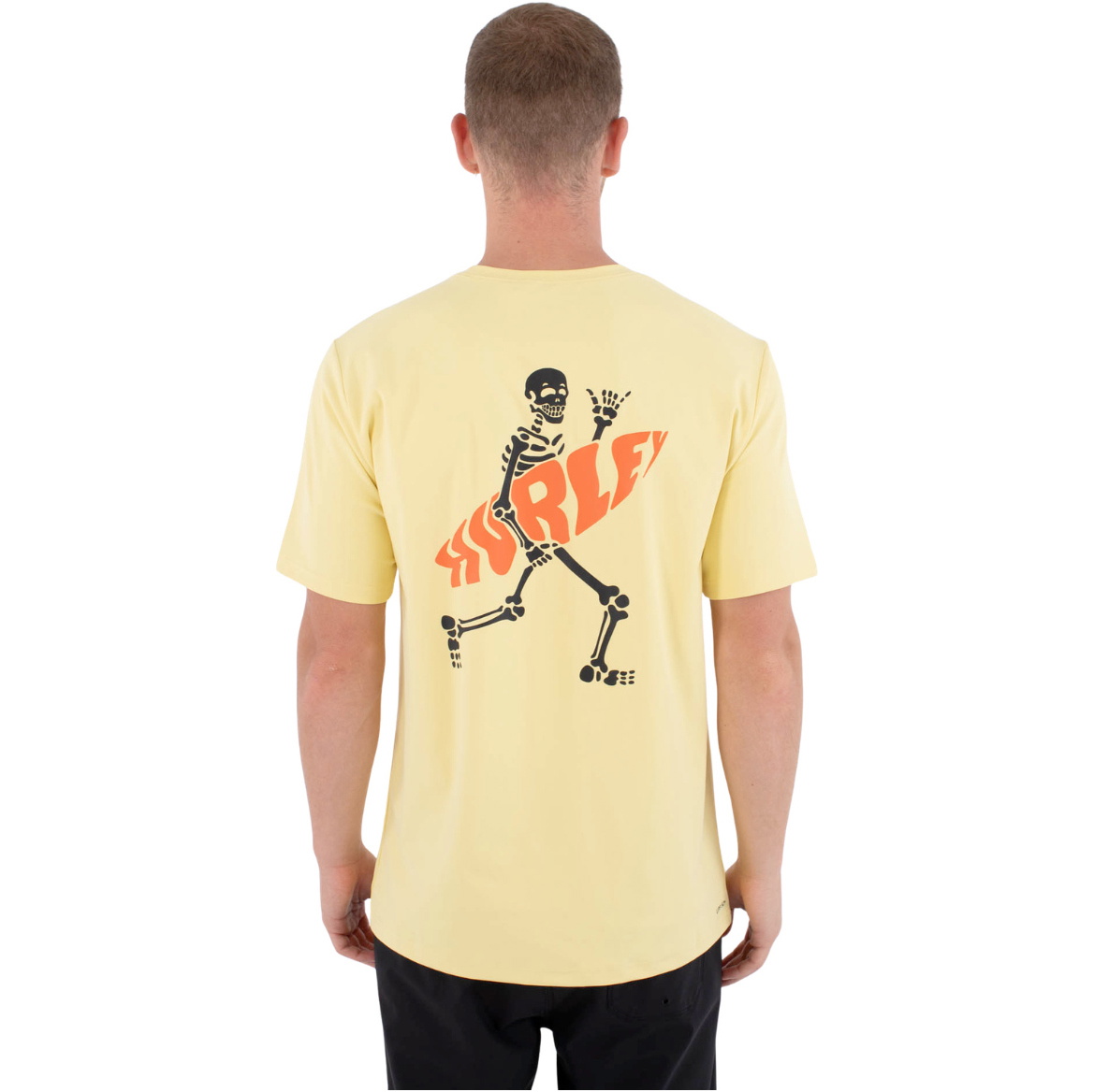 2026 Hurley Mens Regular Flamengue Short Sleeve Rash Vest MLEU00007 - Nectarine